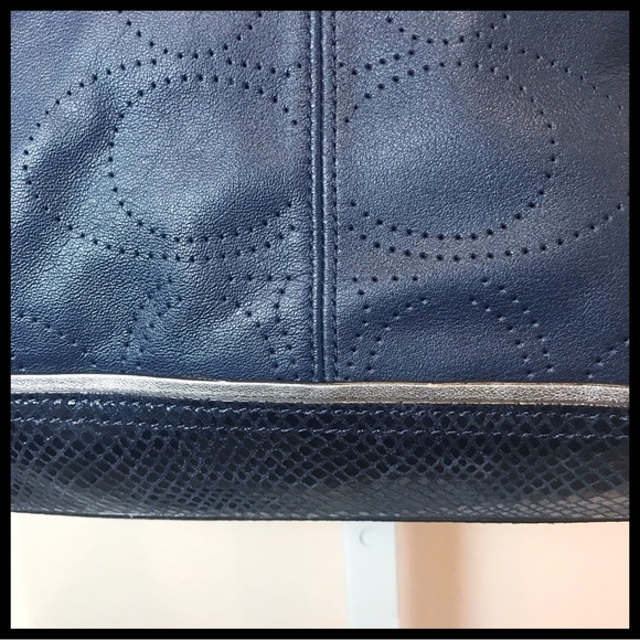 Coach Park Elevated Leather Snakeskin F19969 - Picture 4 of 11